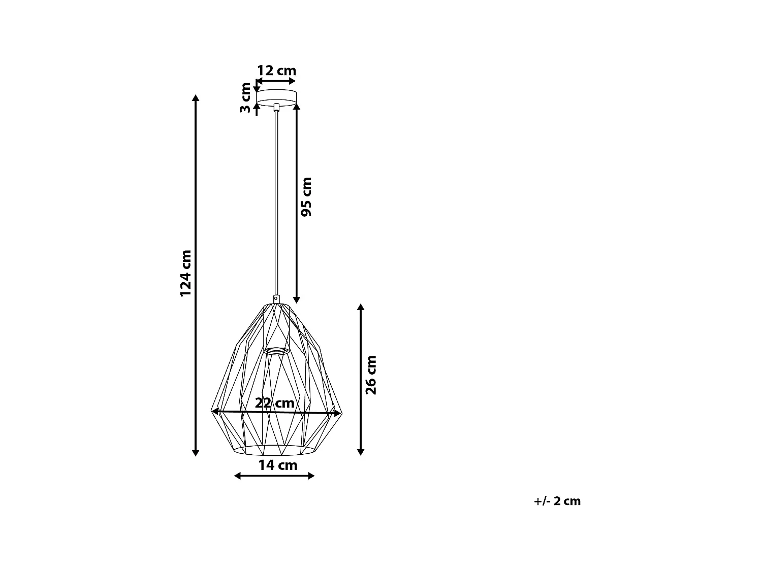Lampe suspension MAGRA Métal Noir