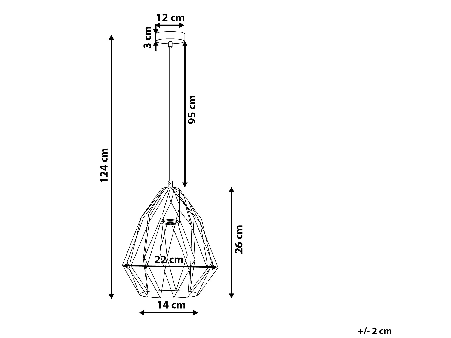 Hanglamp MAGRA Metaal Zwart