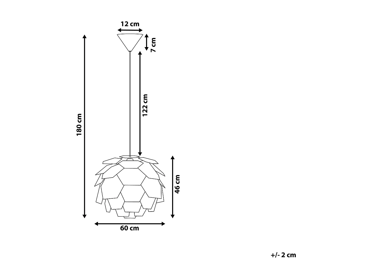 Hanglamp SEGRE L Zwart