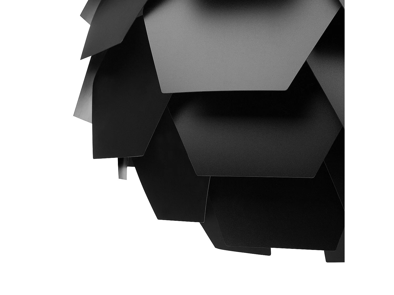 Moderne Hängelampe in Schwarz aus Kunststoff Zapfenform Segre L