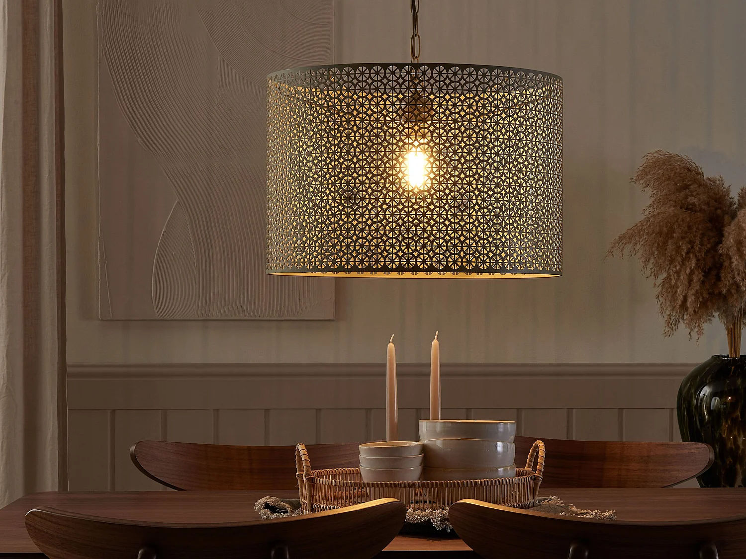 Hängelampe MEZEN Metall Grau