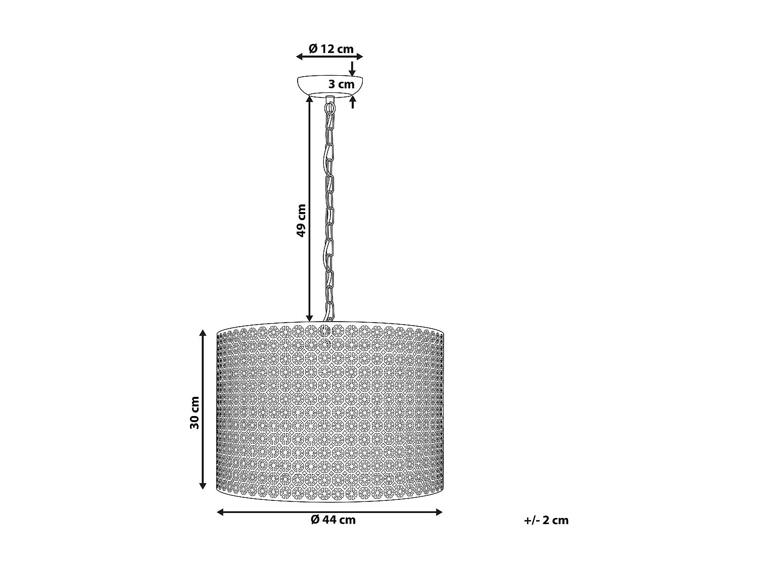 Hängelampe MEZEN Metall Grau