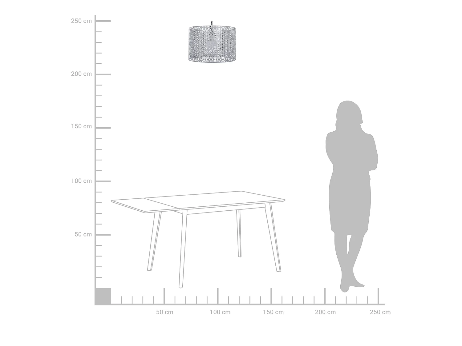 Lampe suspension MEZEN Métal Gris