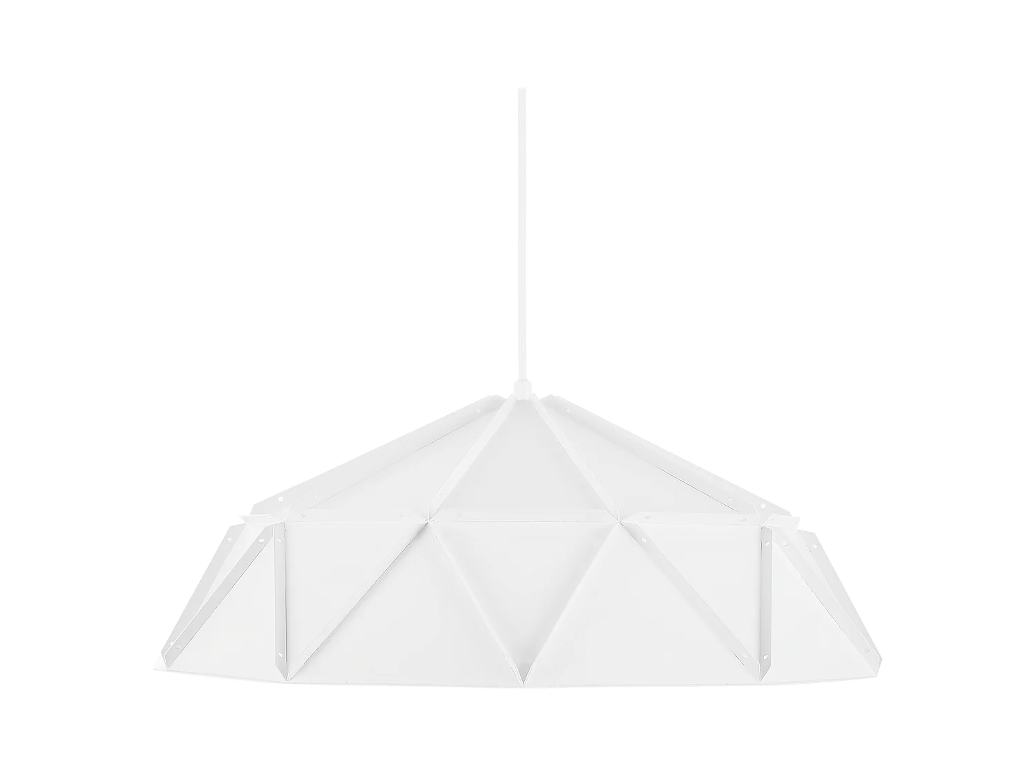 Industrielle Hängelampe geometrischer Lampenschirm weiß Senia