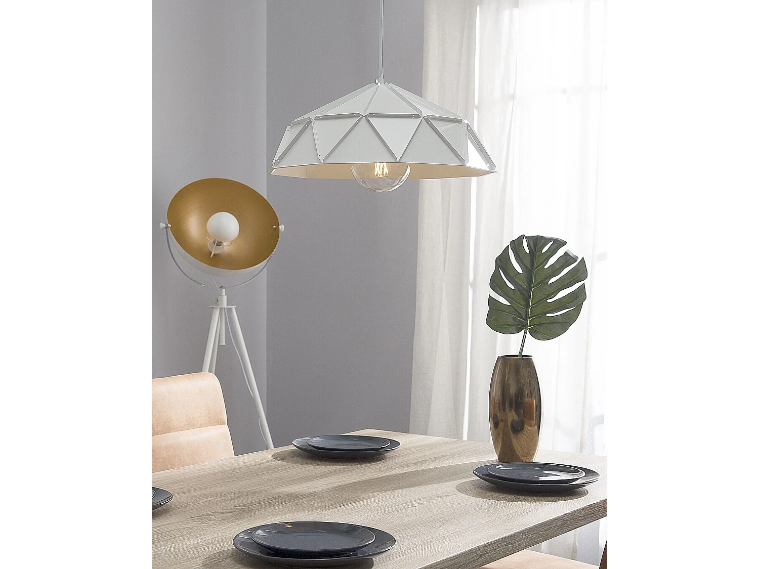 Lampe suspension SENIA Métal Blanc