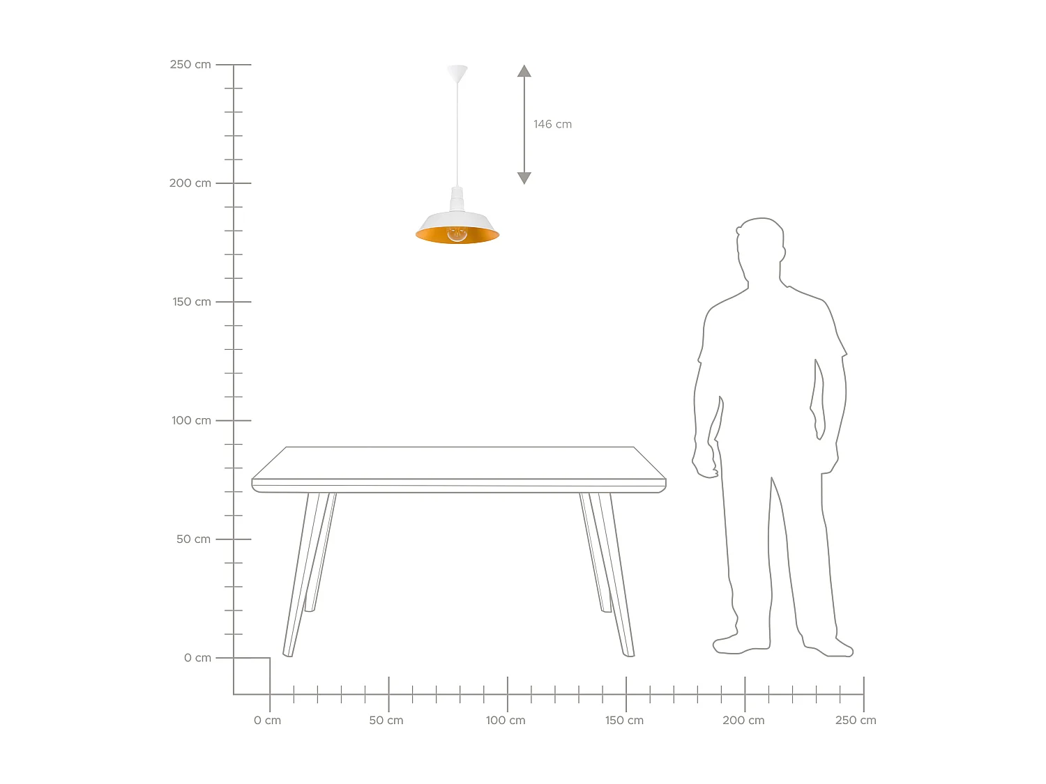 Hanglamp BAYOU Metaal Wit