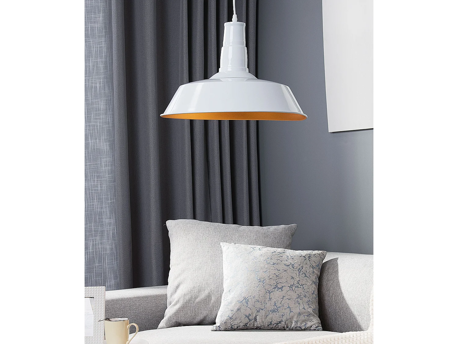 Candeeiro suspenso BAYOU Metal Branco