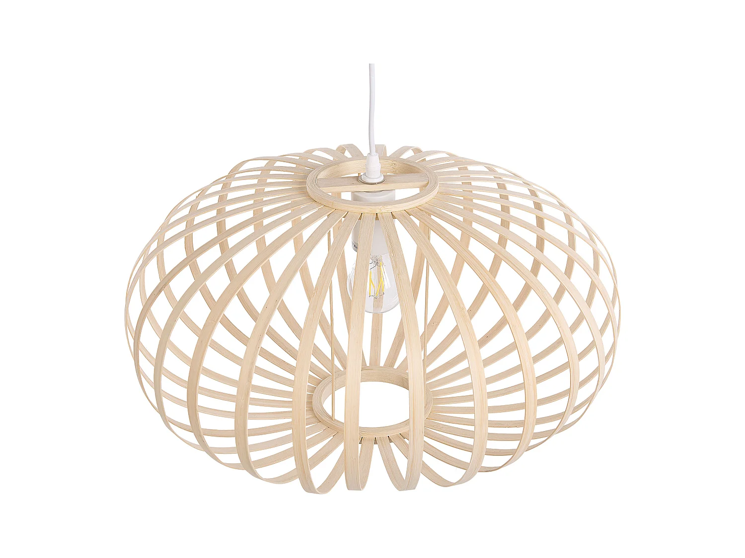 Stilvolle Pendelleuchte ovale Form in Hellbraun Havel