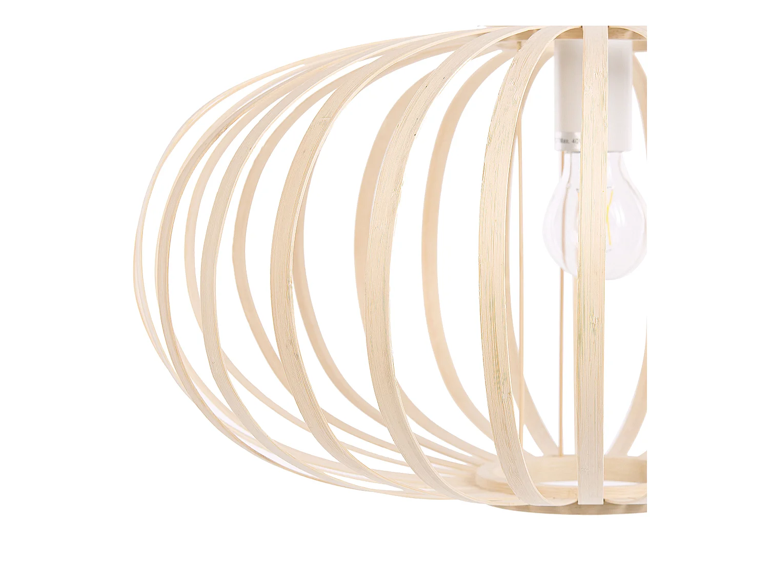 Stilvolle Pendelleuchte ovale Form in Hellbraun Havel