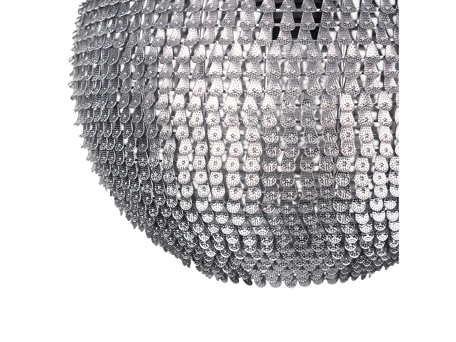 Stilvolle Hängeleuchte Metall Discokugel silber Seine