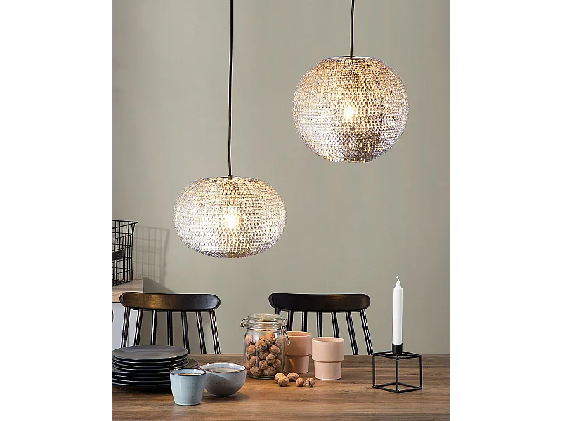 Lampe suspension SEINE Métal Argenté