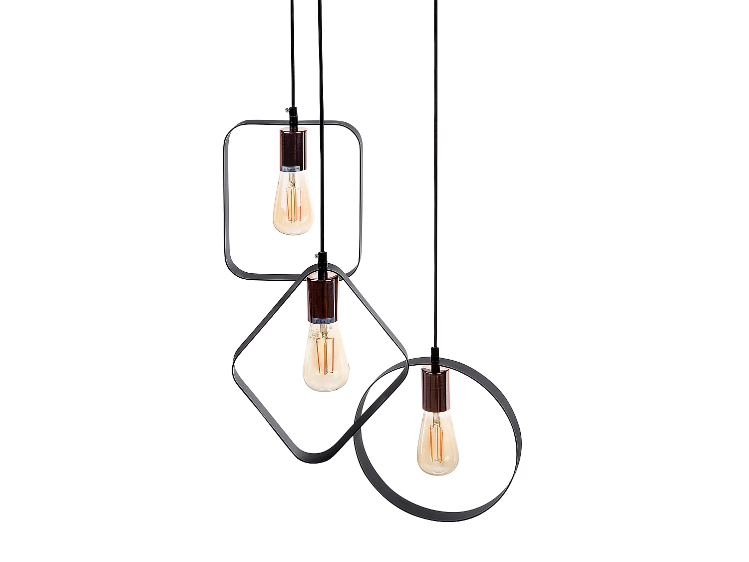 Lampe suspension VOMANO Métal Noir