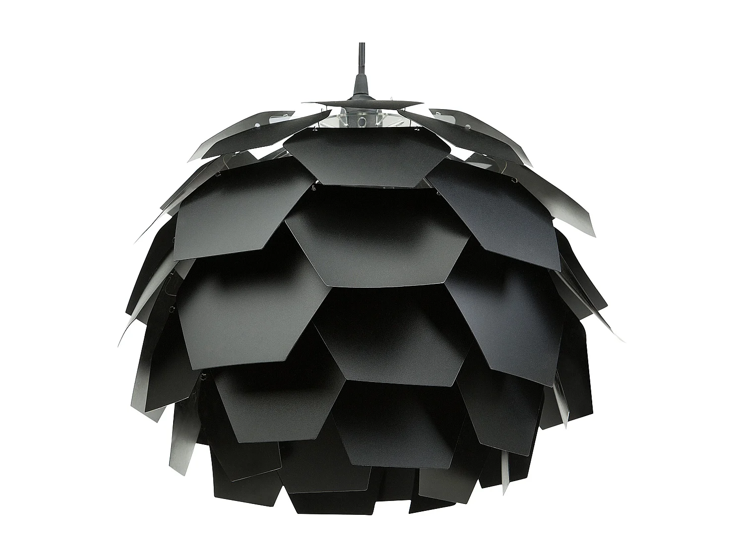 Moderne Hängelampe Blumenform Kunststoff schwarz Segre klein