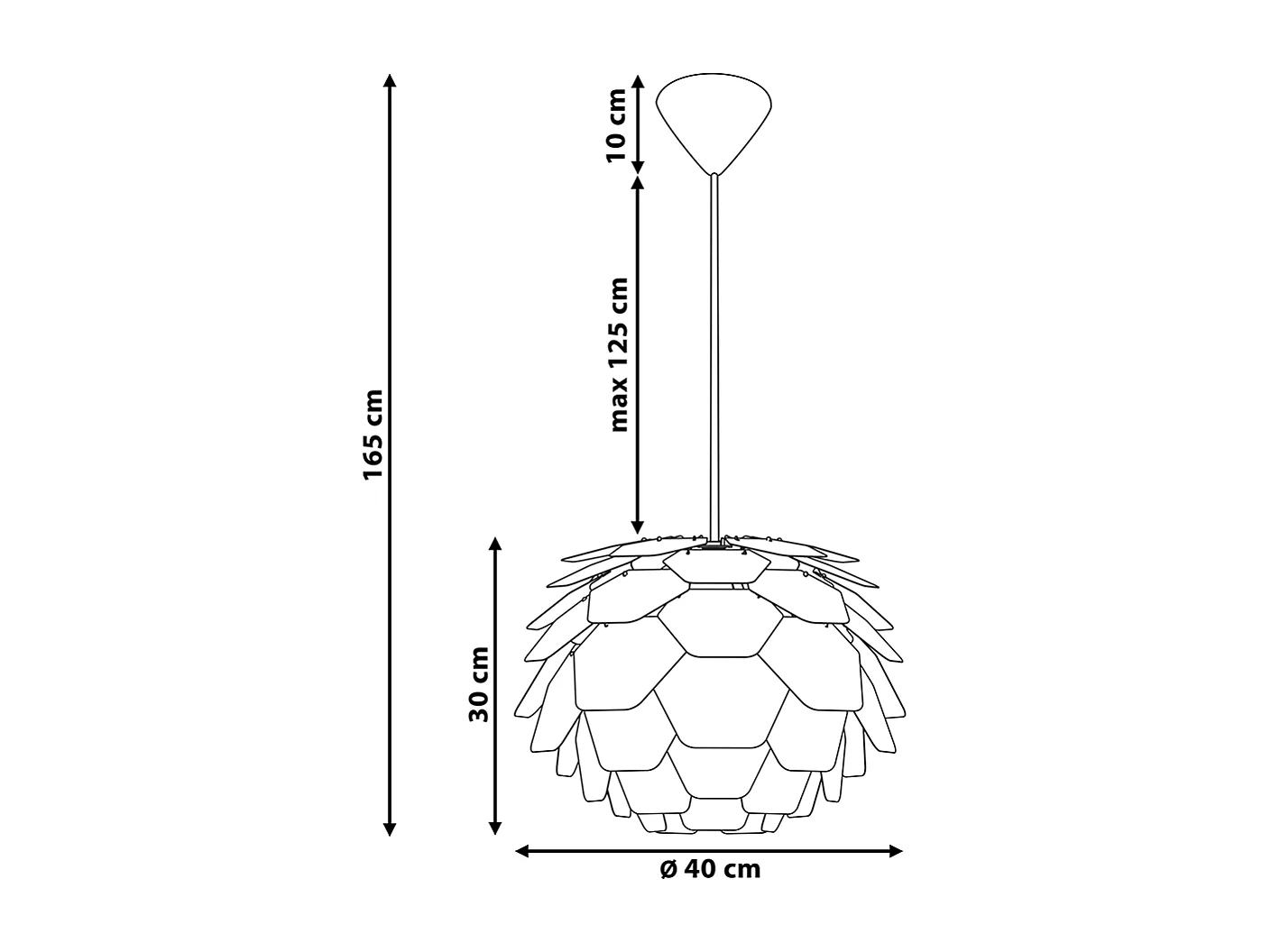 Lampe suspension SEGRE S Noir