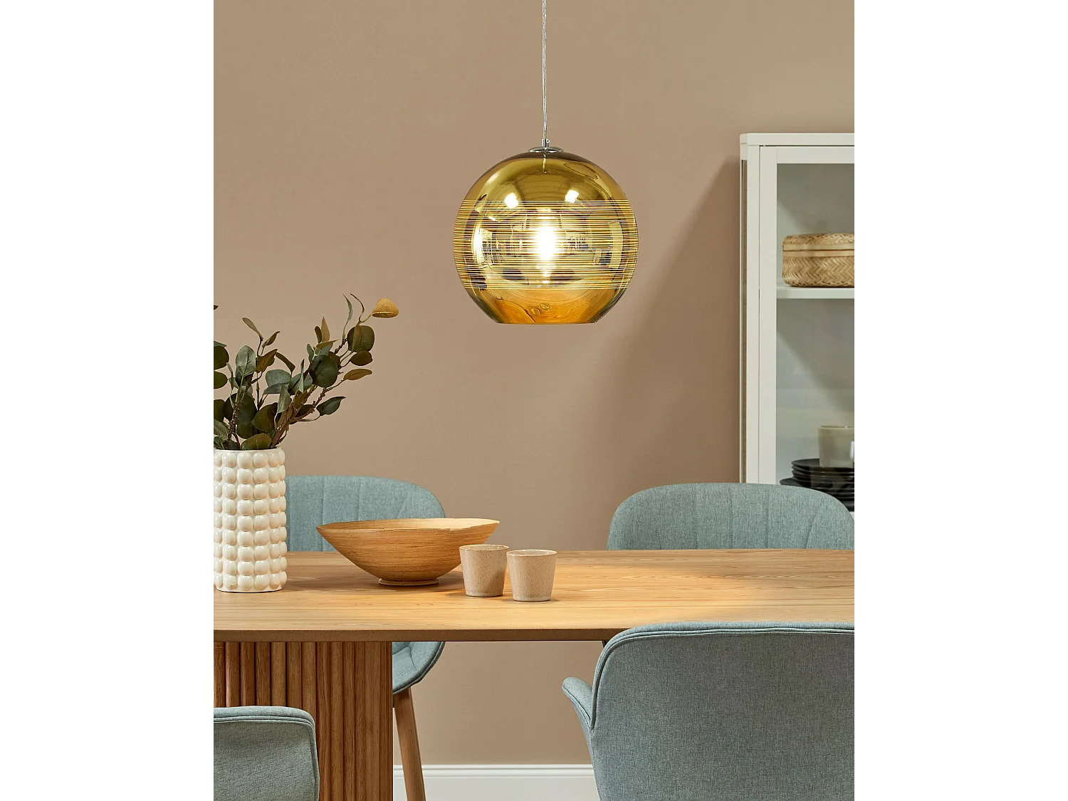 Hanglamp ASARO Glas Goud