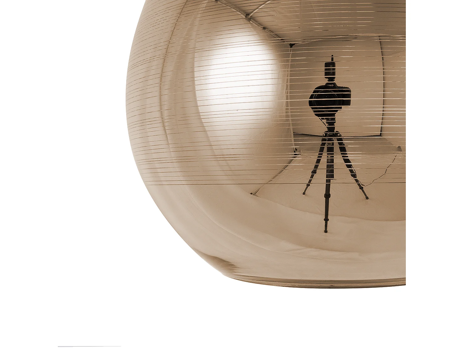 Lampe suspension ASARO Verre Doré