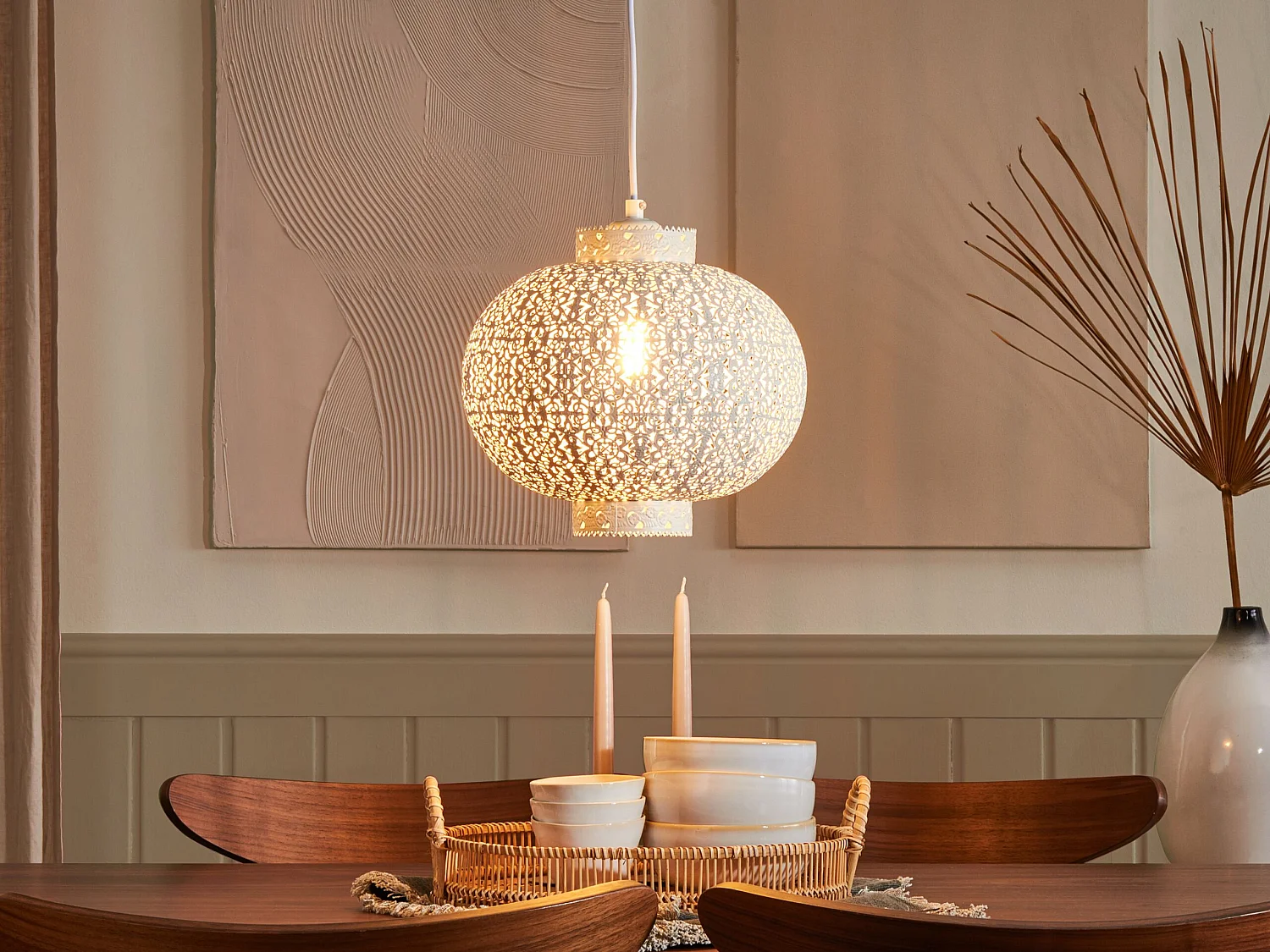 Hanglamp MEUSE Metaal Wit