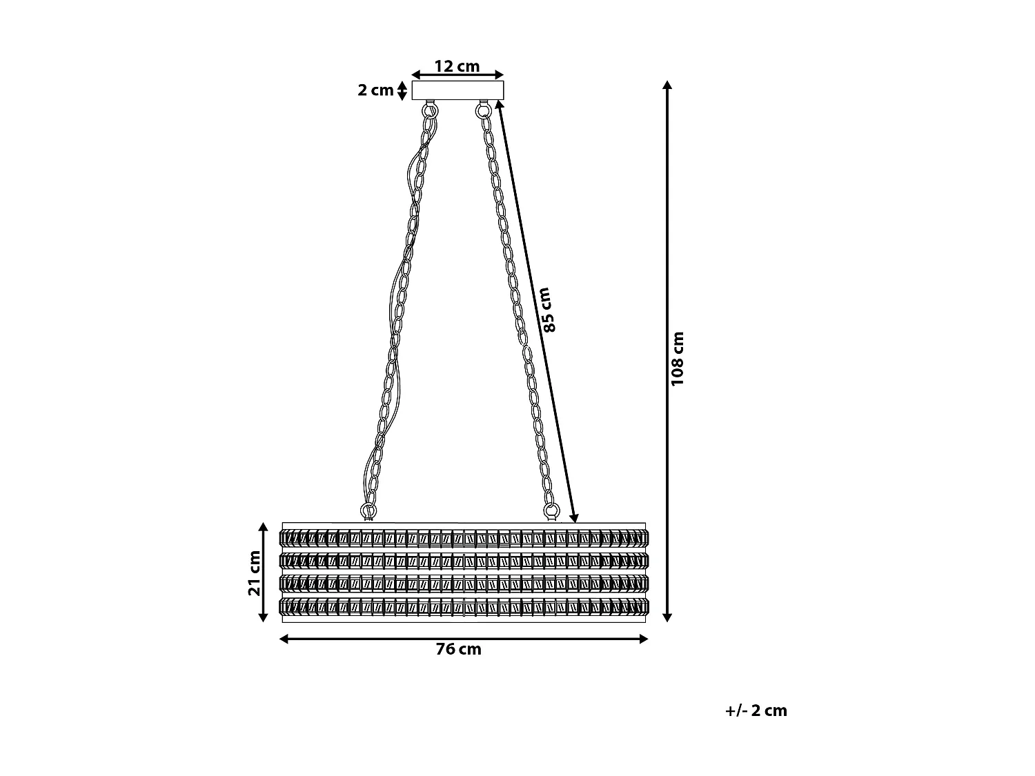 Hanglamp CAVONE Kristal Zilver