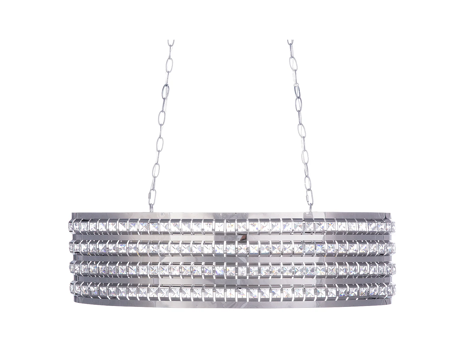 Lampe suspension CAVONE Cristal Argenté