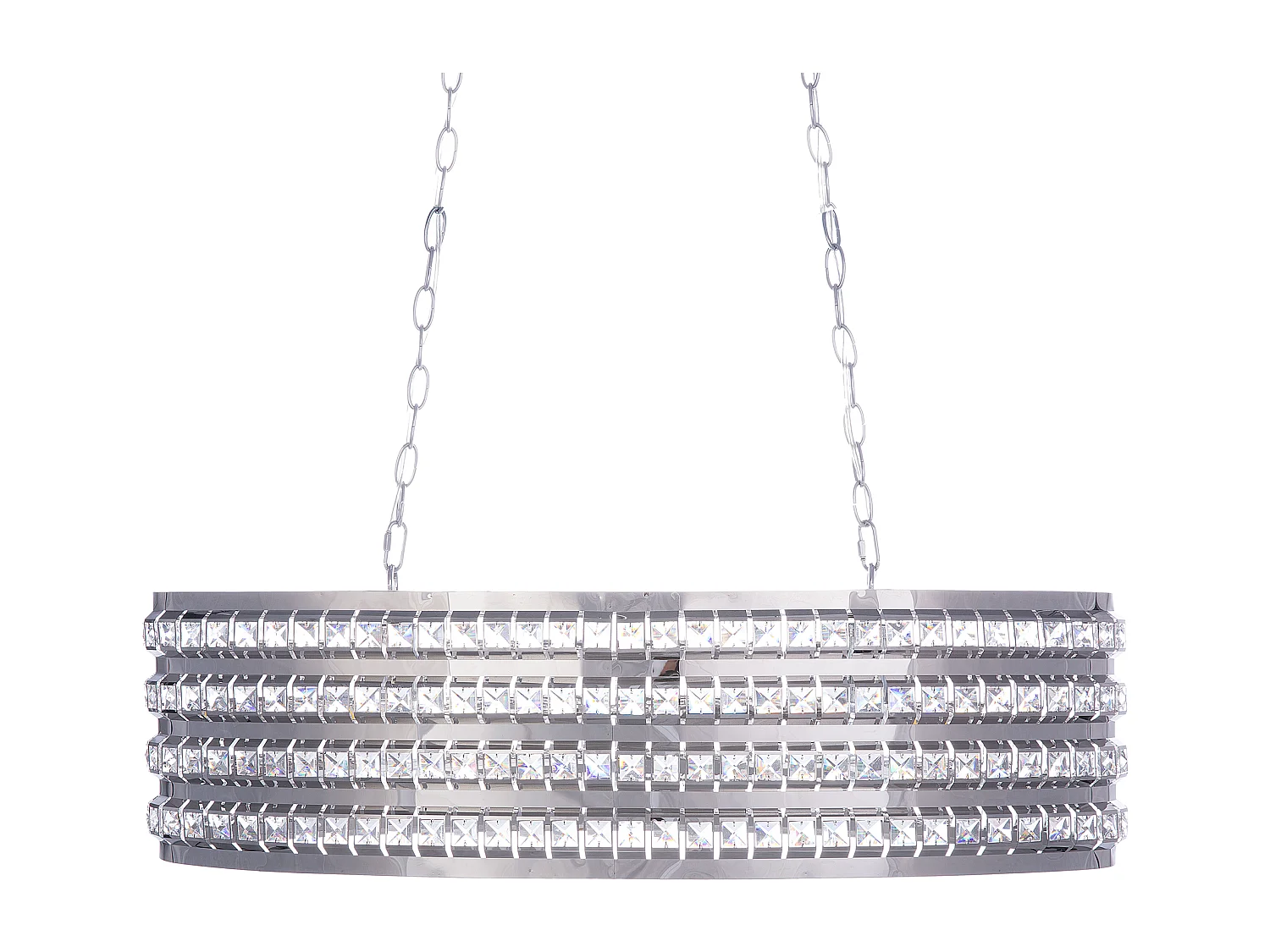Lampe suspension CAVONE Cristal Argenté