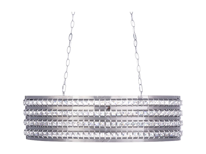 Lampe suspension CAVONE Cristal Argenté