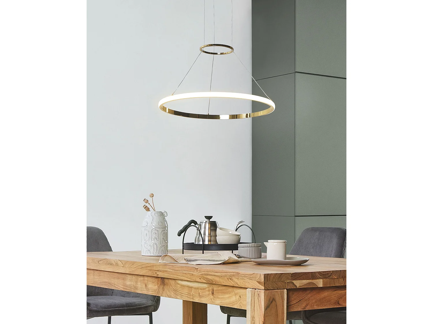 Lampe LED suspendue TANO Métal Doré