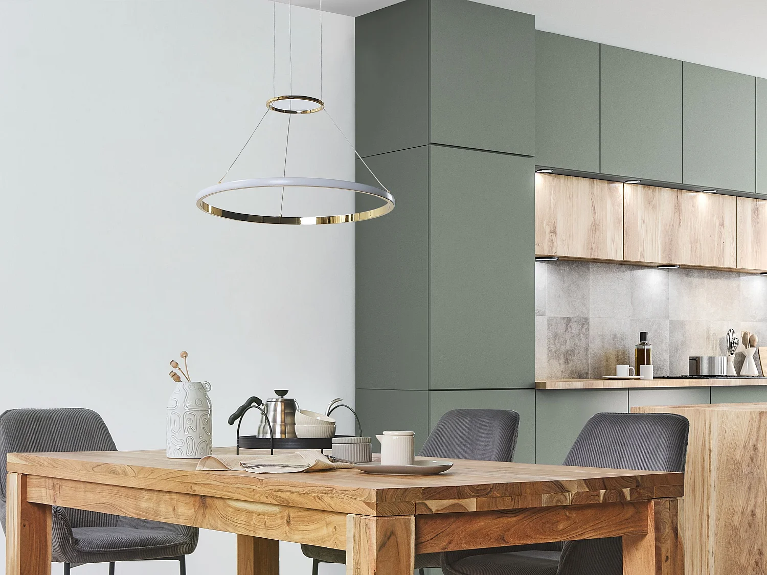 Lampe LED suspendue TANO Métal Doré