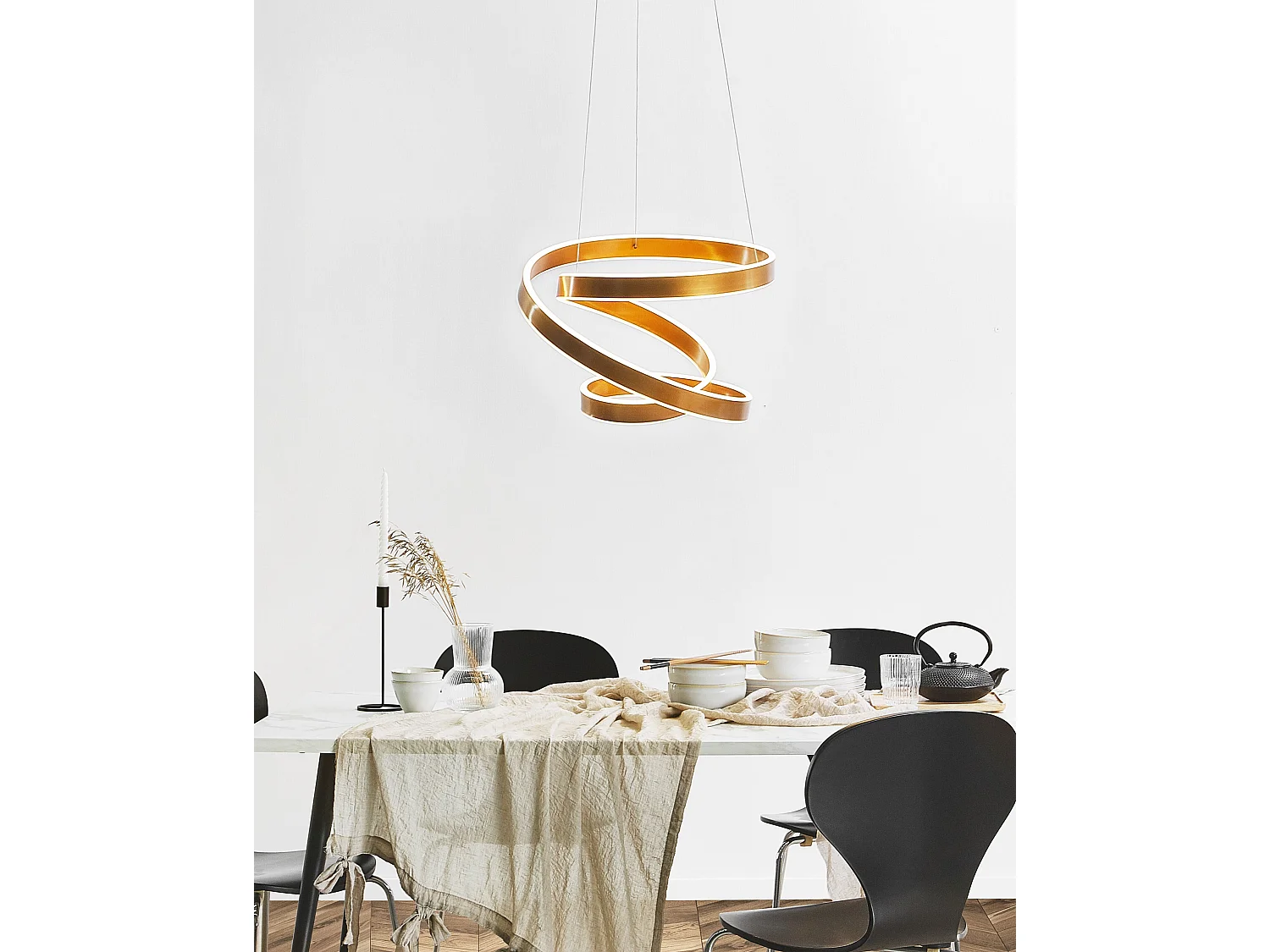 Lámpara LED colgante WANLI Metal Dorado