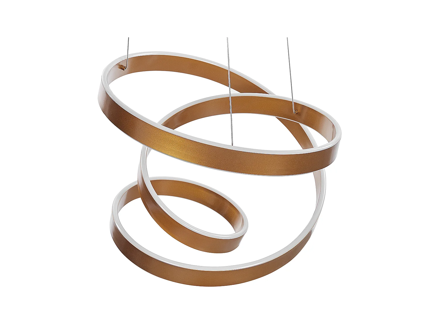 Lampe LED suspendue WANLI Métal Doré
