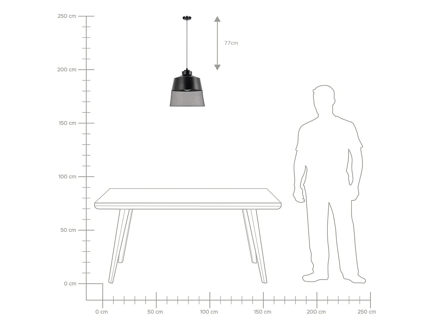 Hanglamp MUGA Metaal Zwart