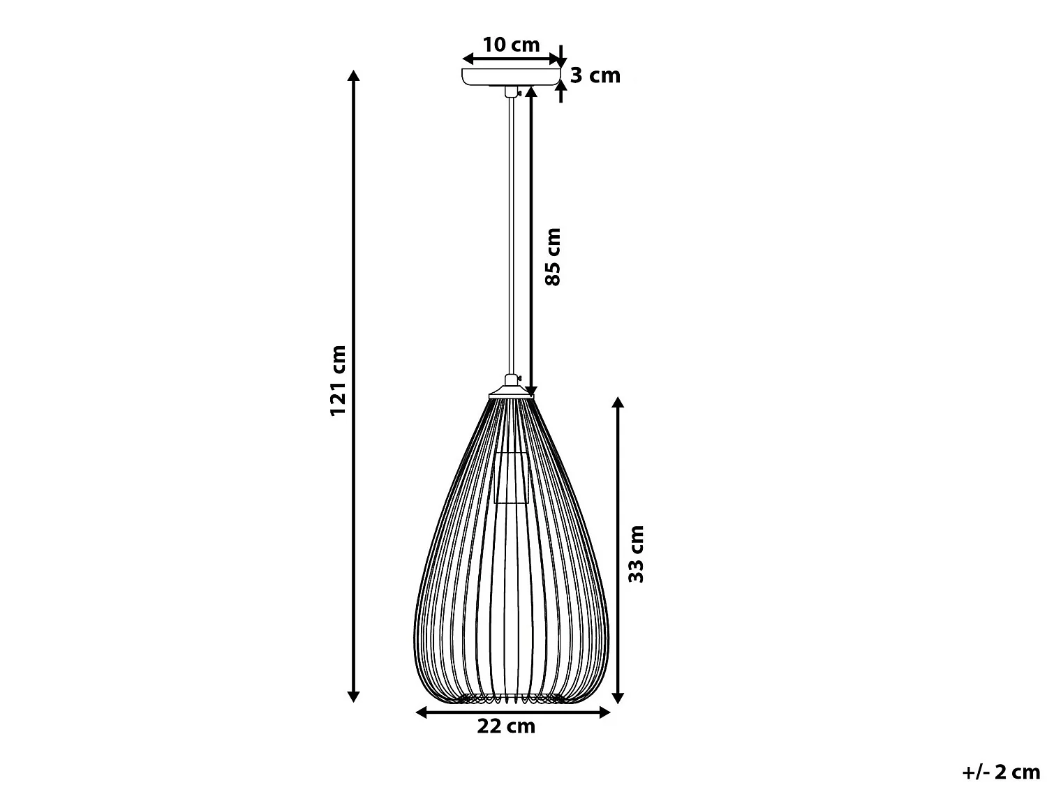 Lampe suspension CONCA Métal Noir