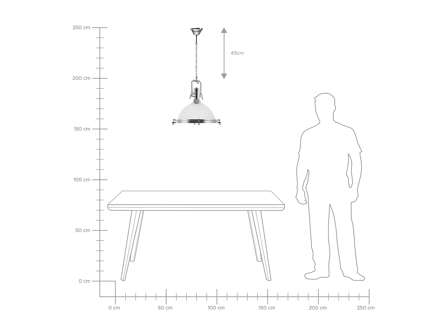 Lampe suspension EBRON Verre Blanc