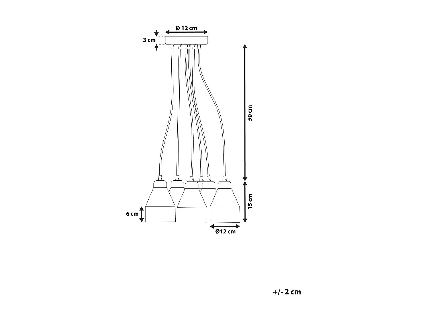 Lampadario CESTOS Metallo Nero