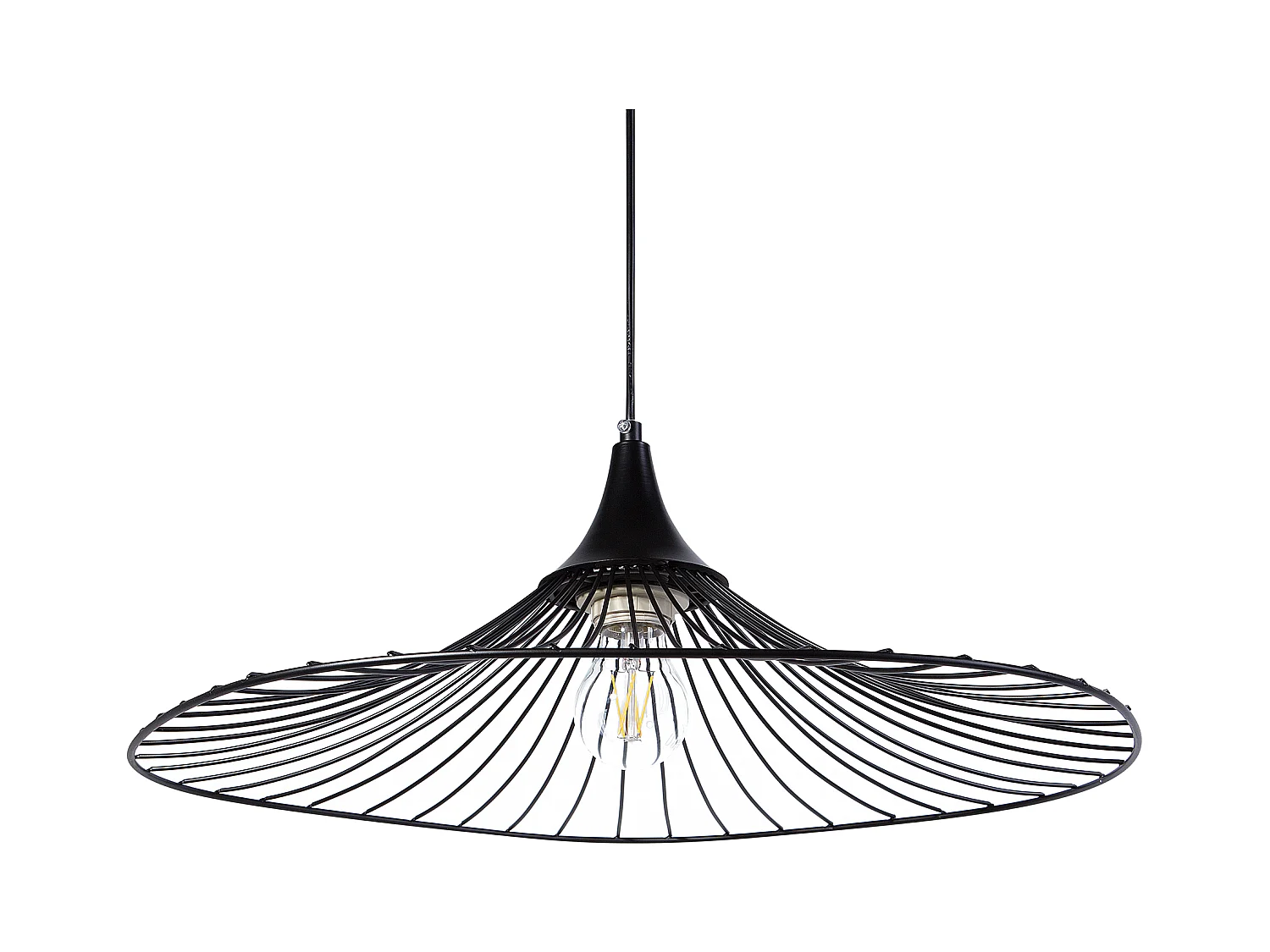 Hängelampe MAZARO Metall Schwarz