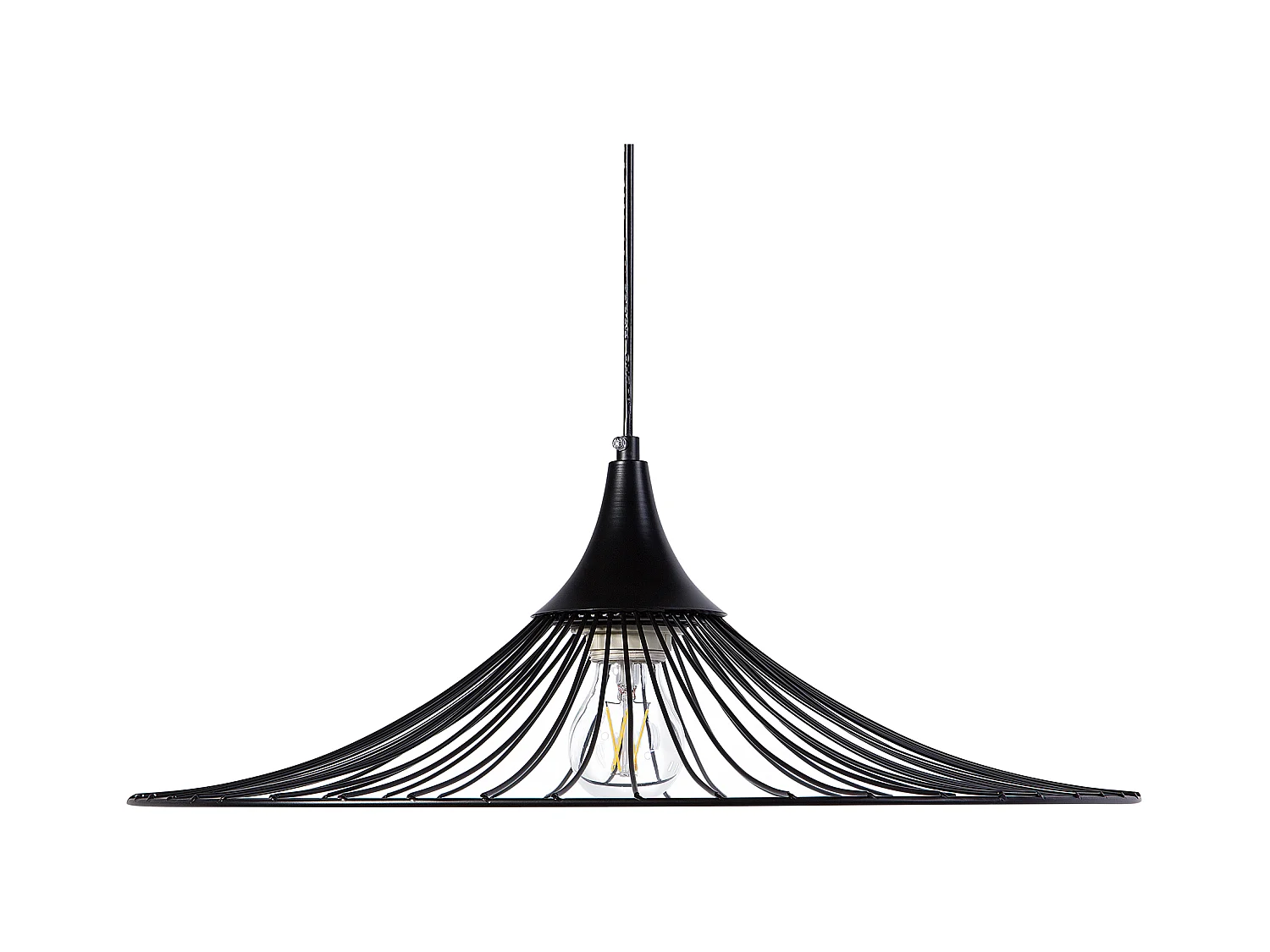 Hängelampe MAZARO Metall Schwarz