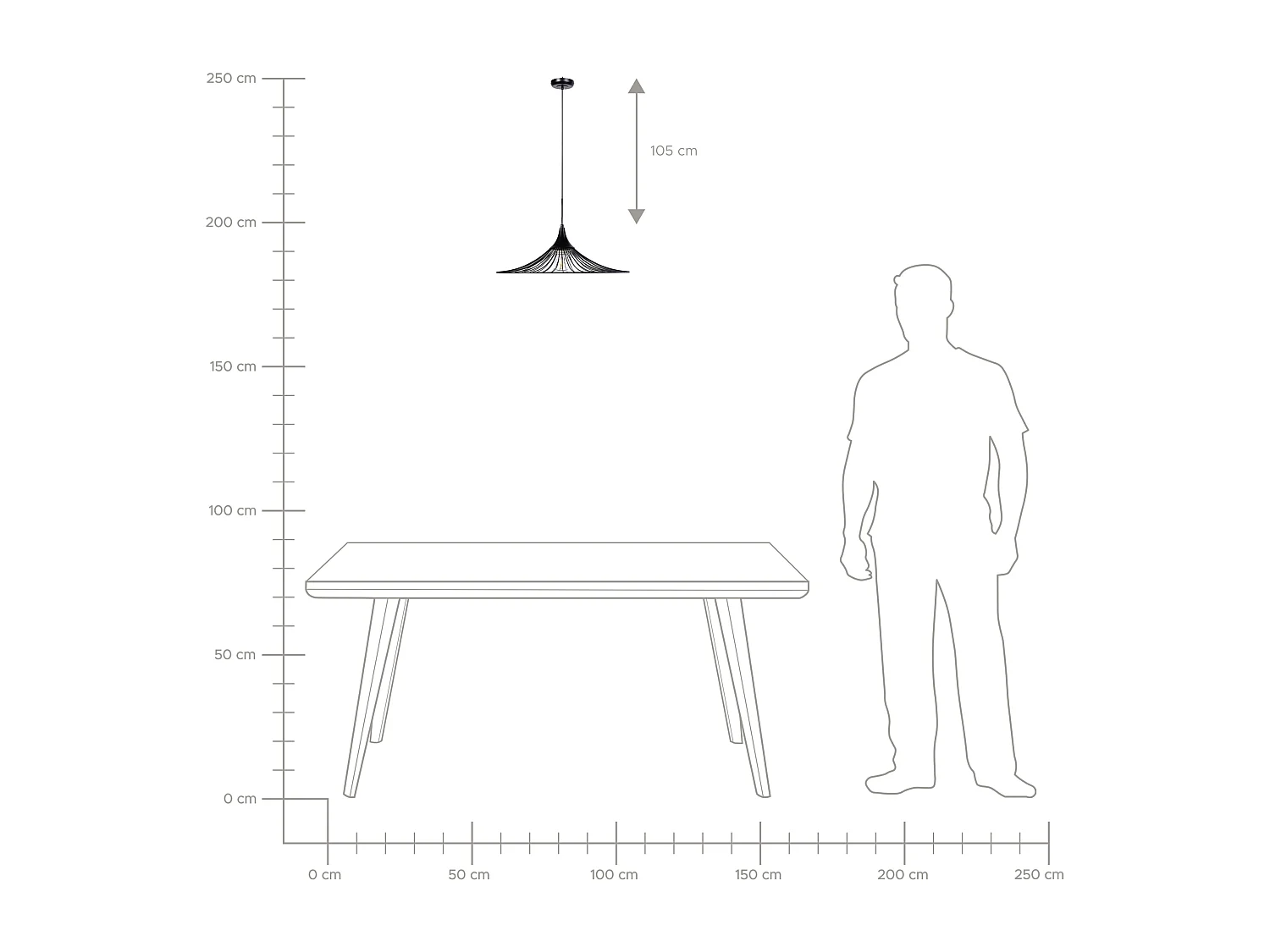 Hanglamp MAZARO Metaal Zwart