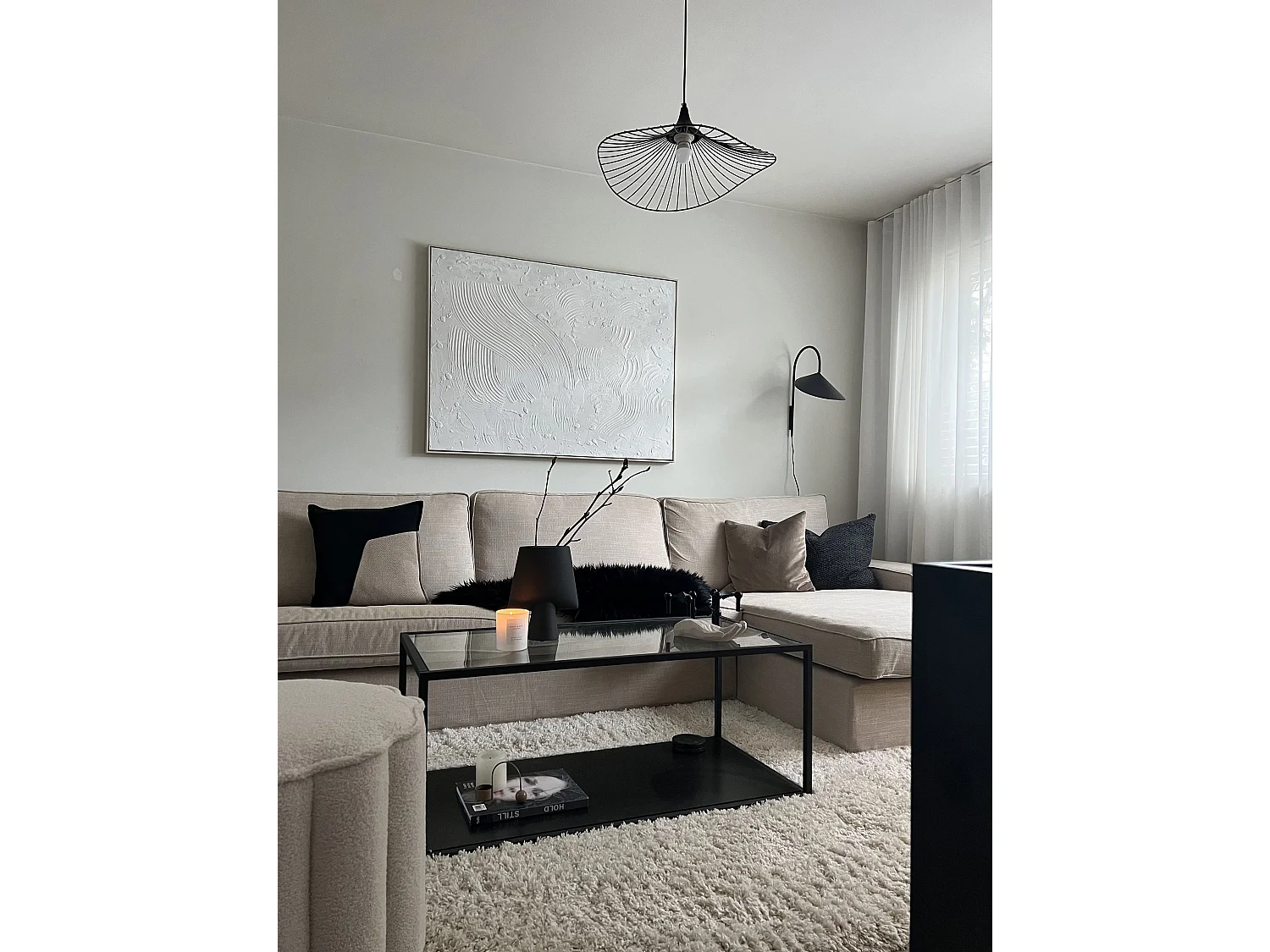 Lampe suspension MAZARO Métal Noir