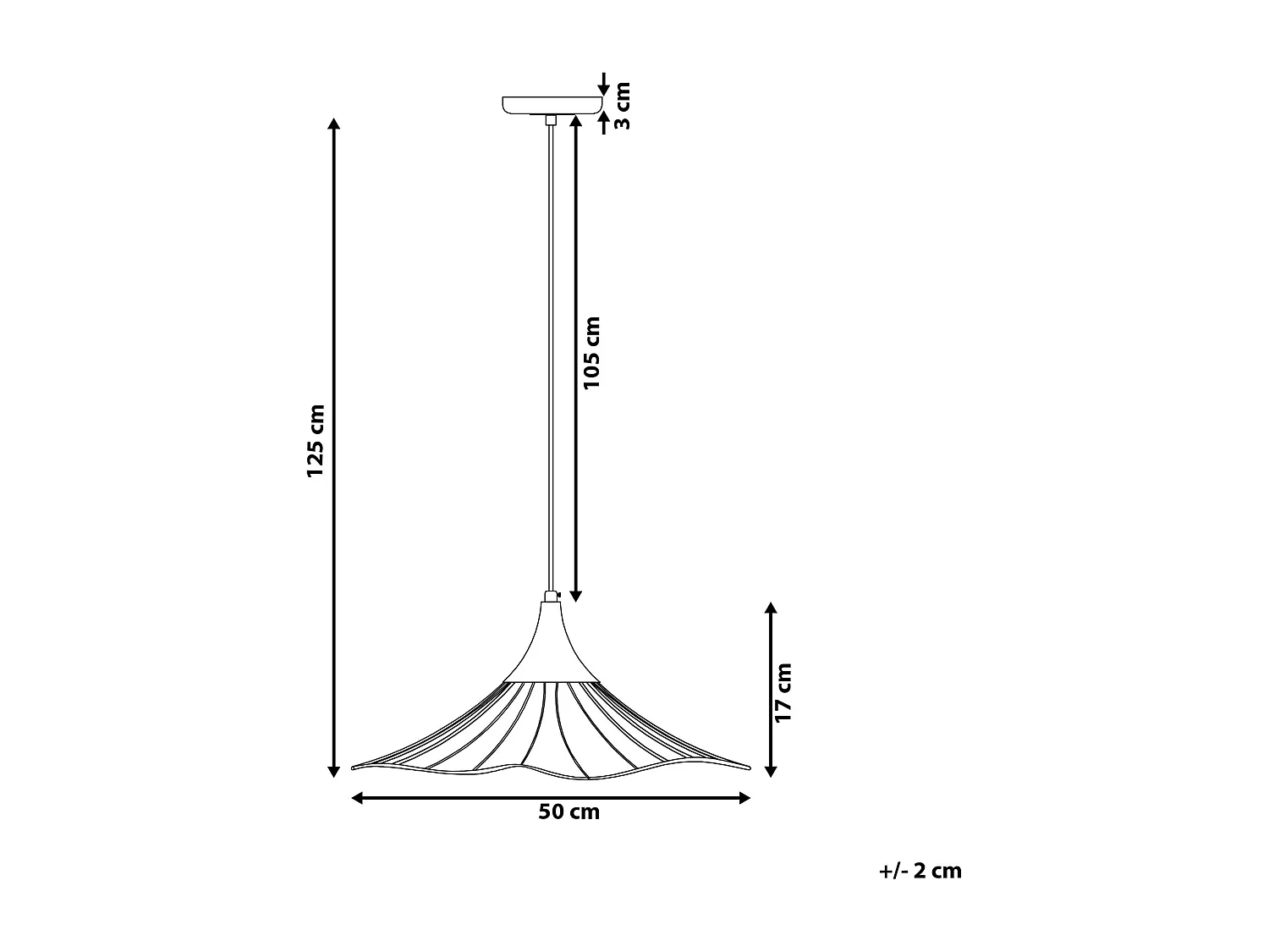 Lampe suspension MAZARO Métal Noir