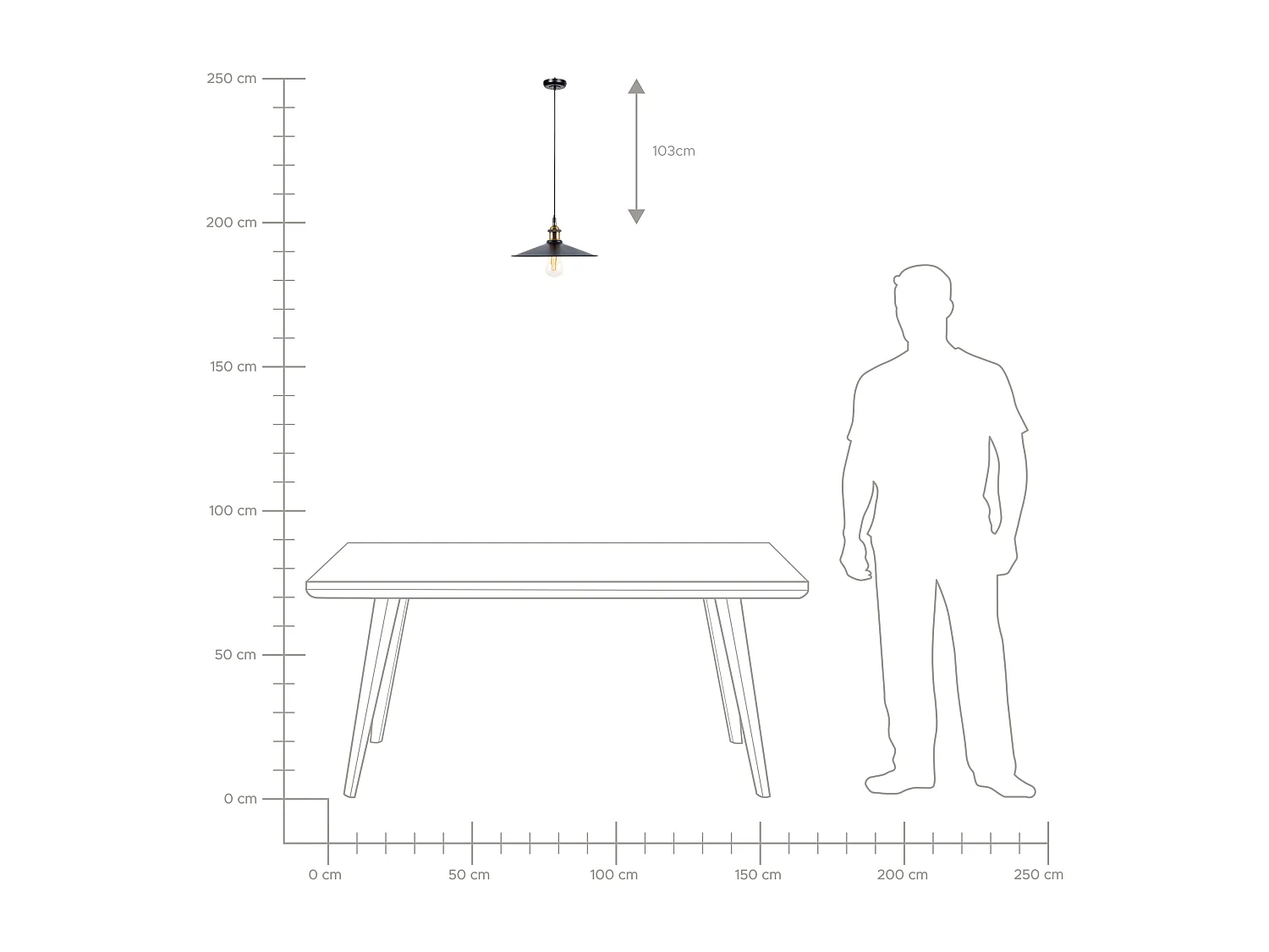 Lampe suspension SWIFT Métal Laiton