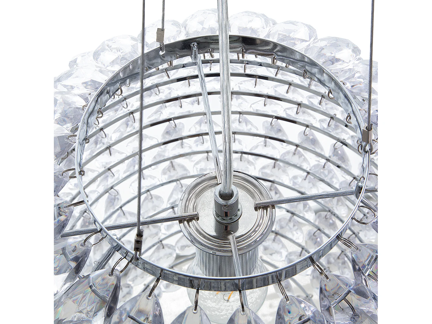 Lampe suspension SAUER Argenté