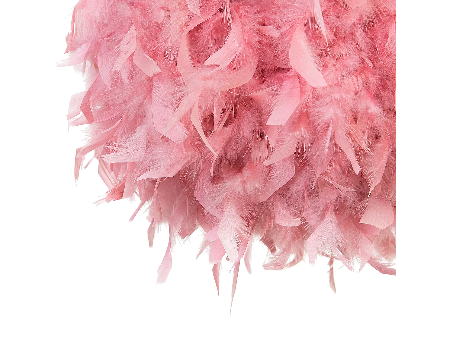 Retro Pendelleuchte Deckenleuchte mit echten Federn rosa Drava