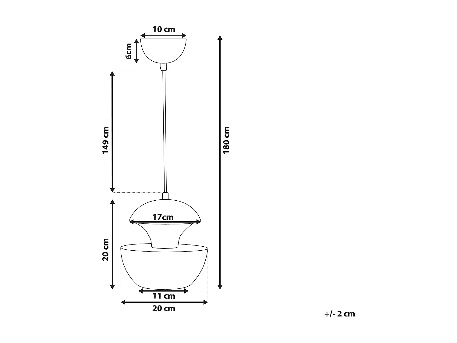 Lampe suspension BOJANA Métal Noir