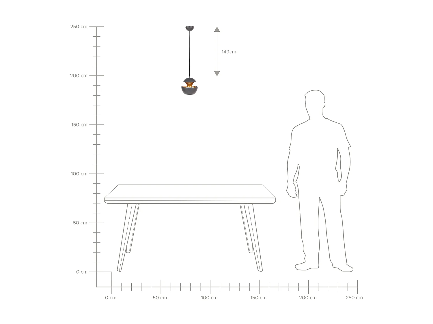 Lampe suspension BOJANA Métal Noir