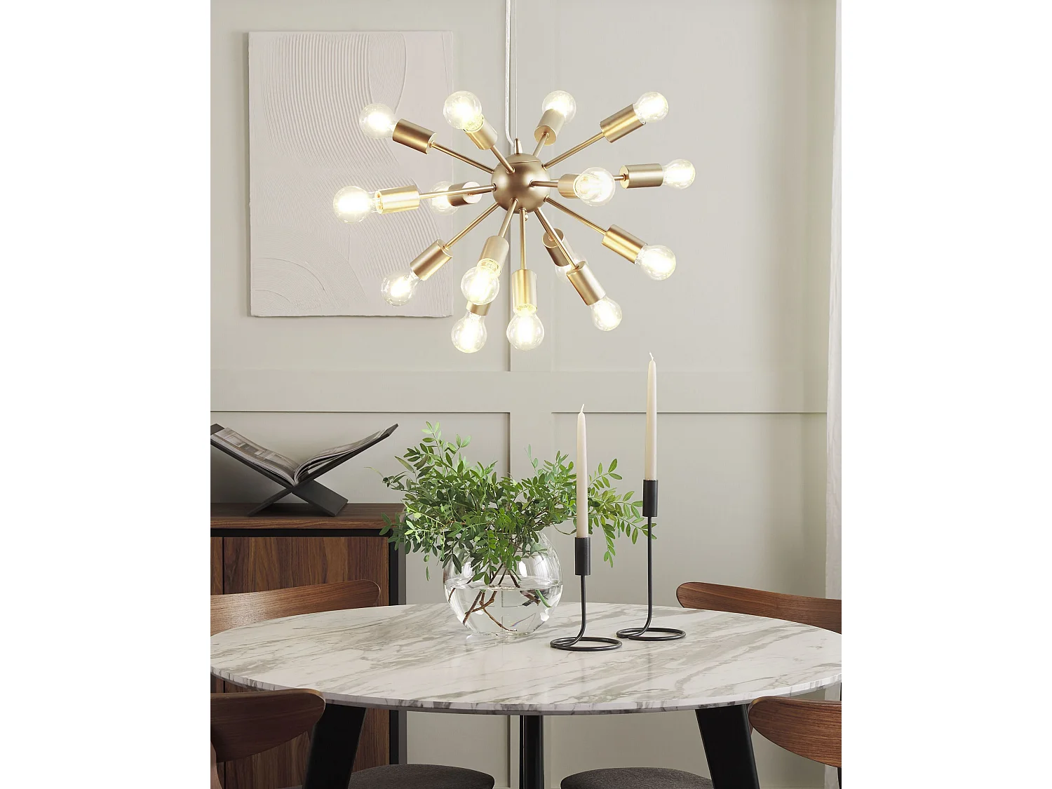 Lampe suspension BALAGAS Métal Doré