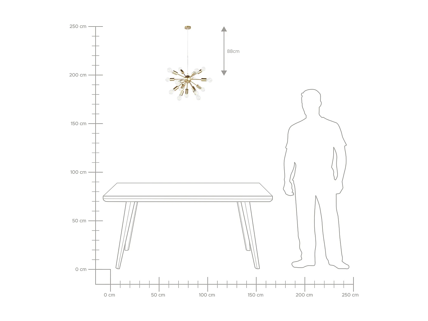 Lampe suspension BALAGAS Métal Doré