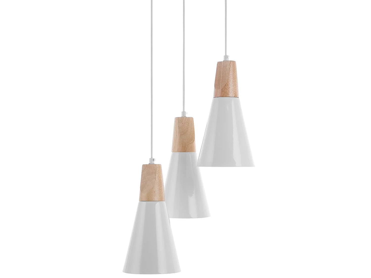 Lampe suspension blanc en métal TICINO