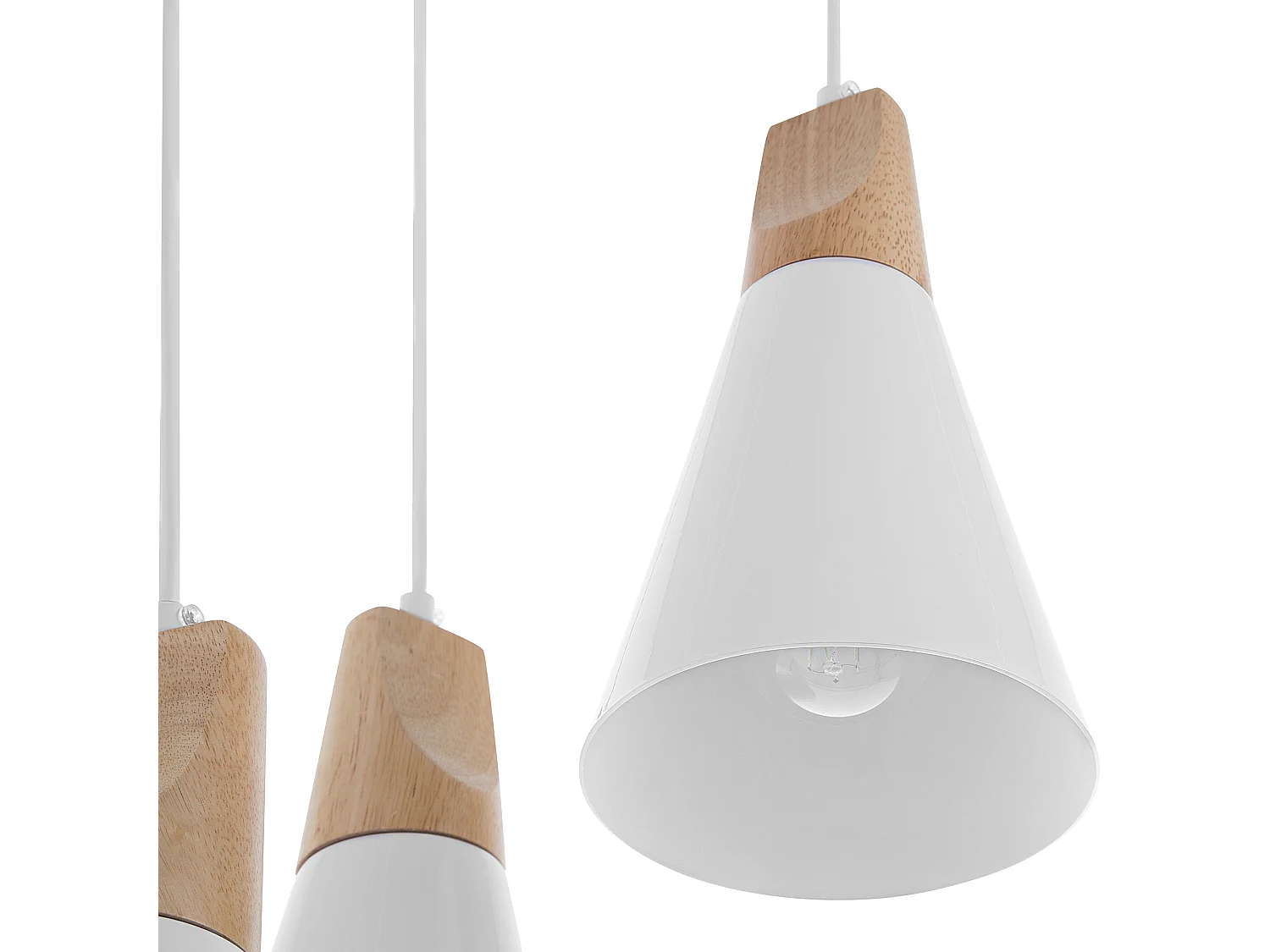 Lampe suspension blanc en métal TICINO