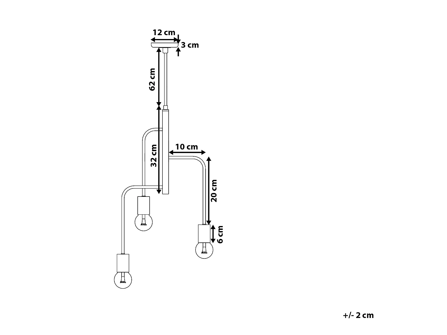 Lampe suspension BOGNA Métal Noir