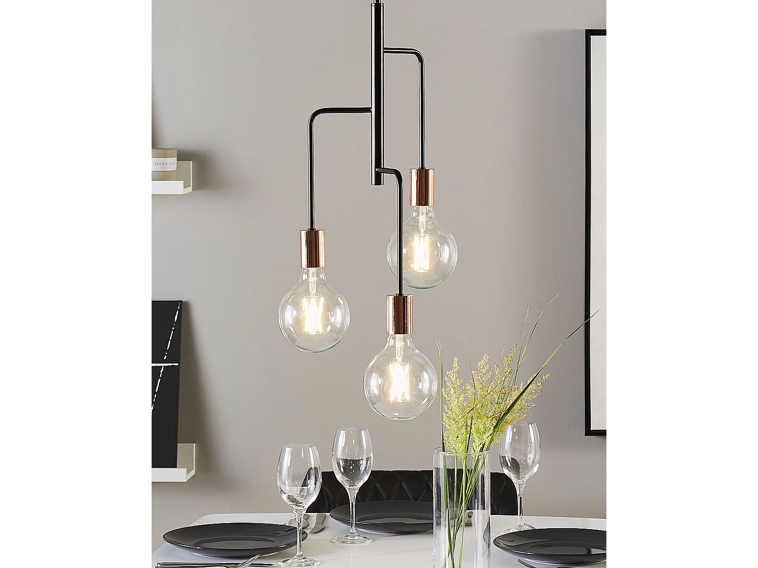 Lampadario BOGNA Metallo Nero