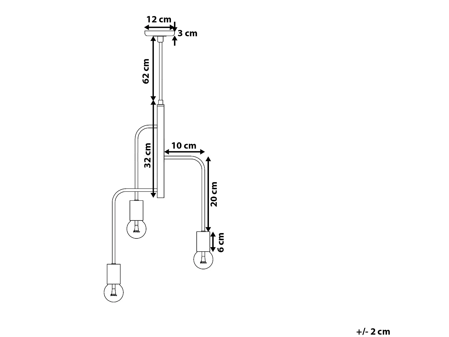Lampadario BOGNA Metallo Nero